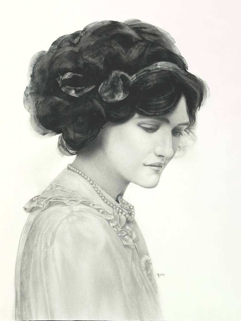 Lily Elsie 1905 Drawing by Daniel Ringelberg | Saatchi Art, image size:770x1026