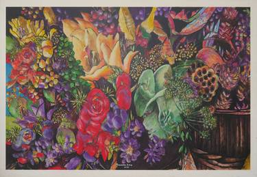 Print of Impressionism Floral Paintings by Gunawan Edi