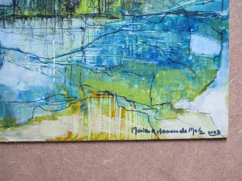 Original Abstract Expressionism Landscape Painting by Mariana Homem de Mello