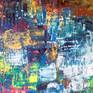 In this artwork I was inspired by a dream. I hope the viwers feel the energyand the different textures and colours and dream with me too! :-) I chosse acrylic and a spatule knife.
