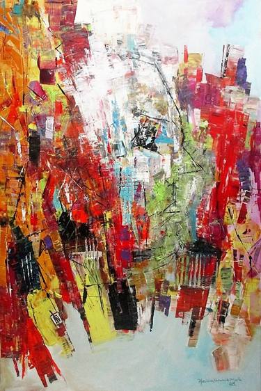 Original Abstract Expressionism Abstract Paintings by Mariana Homem de Mello
