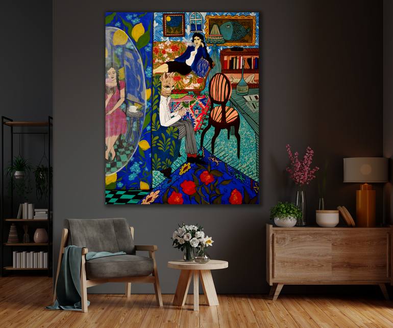 Original Art Deco Fantasy Painting by Hanna Dujmovic
