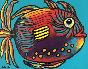 Print of Fish Paintings by Becky Steele