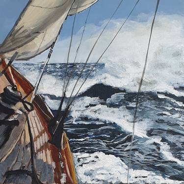 Original Documentary Sailboat Paintings by Valerie Judge