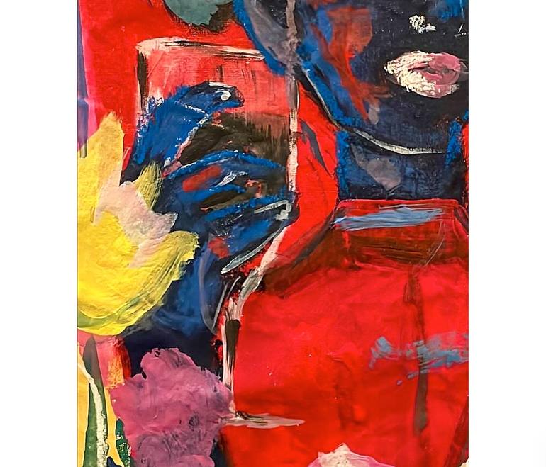 Original Cubism Body Painting by Lucia Liz