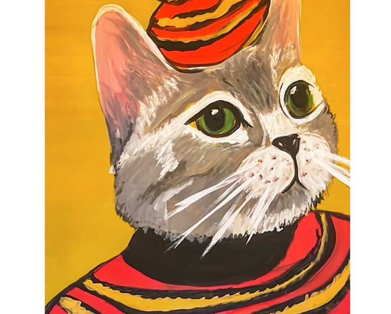 Original Conceptual Animal Painting by Lucia Liz