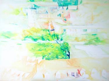 Original Expressionism Architecture Painting by Sebastian Rudko
