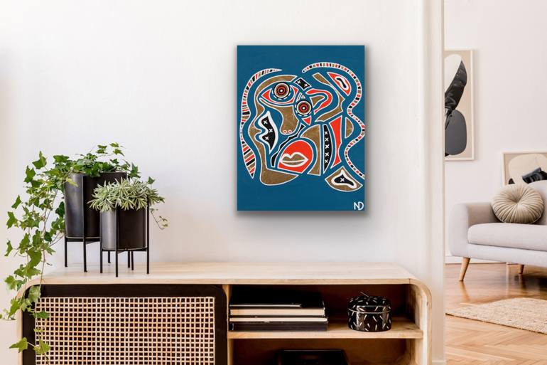 Original Cubism Abstract Painting by Nicky Desai