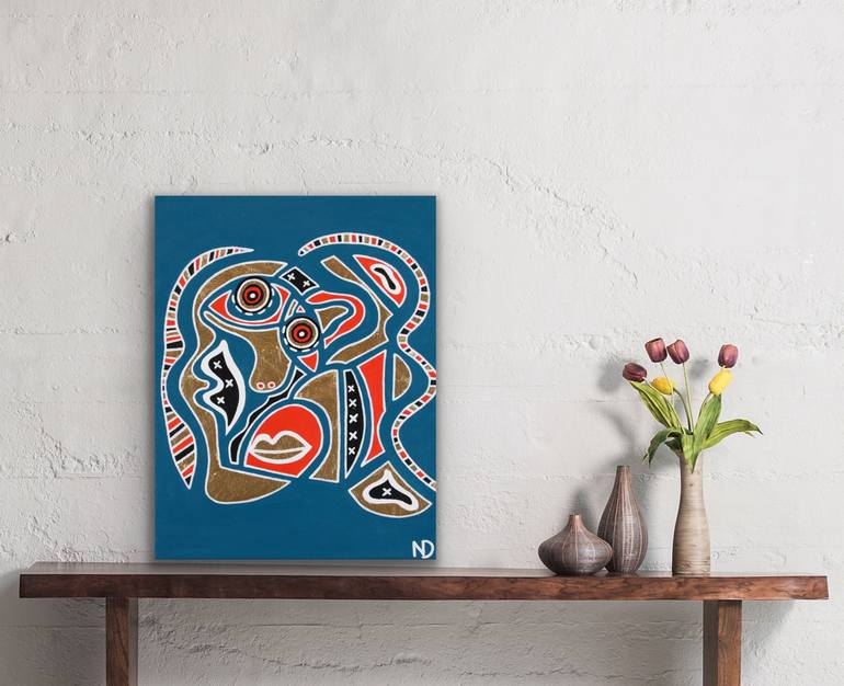 Original Cubism Abstract Painting by Nicky Desai
