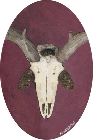 Deer skull and pinecones thumb