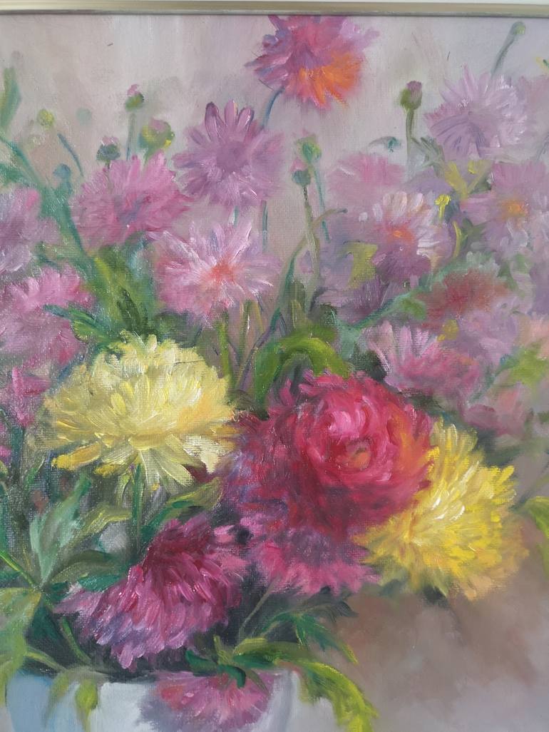 Original Fine Art Floral Painting by Olga Gusarenko