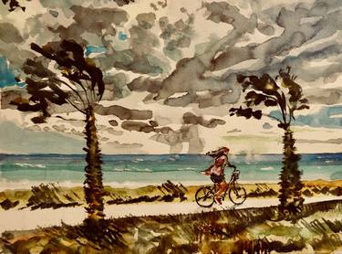 Print of Figurative Bike Paintings by Stefano Giuliani
