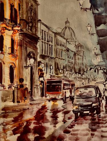 Print of Figurative Cities Paintings by Stefano Giuliani