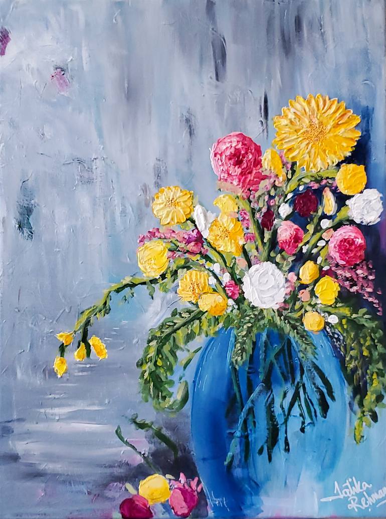 Original Abstract Expressionism Abstract Painting by Aatika Rehman