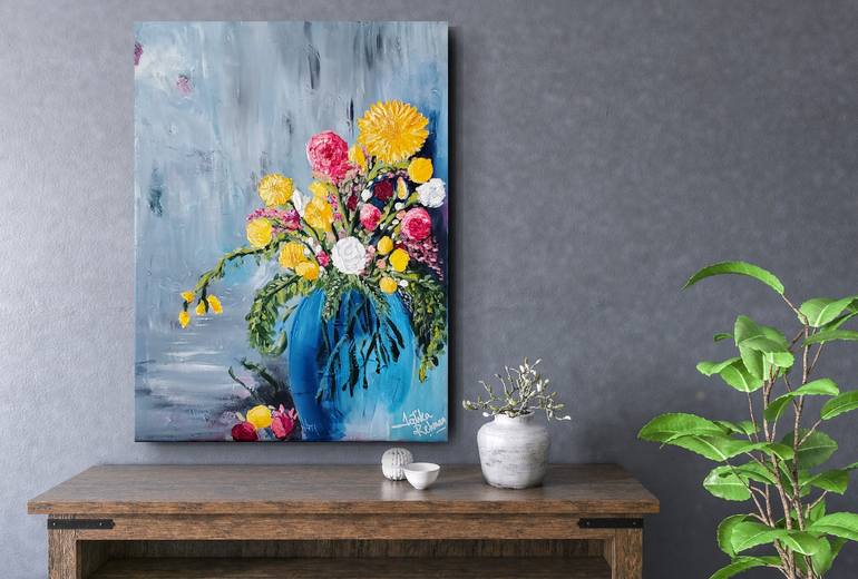 Original Abstract Expressionism Abstract Painting by Aatika Rehman