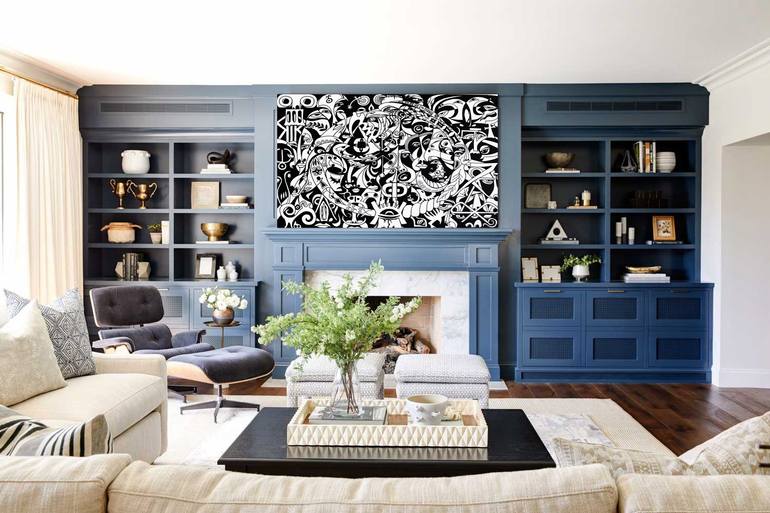 Original Cubism Abstract Painting by Koorosh Nejad