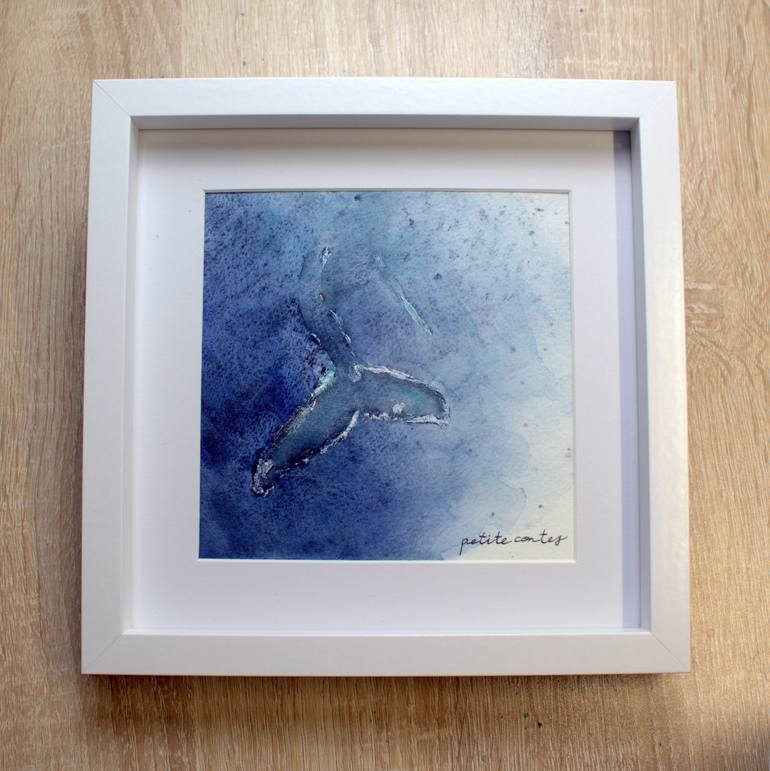 Humpback Whale Drifting Away Painting by Alicia Fordyce | Saatchi