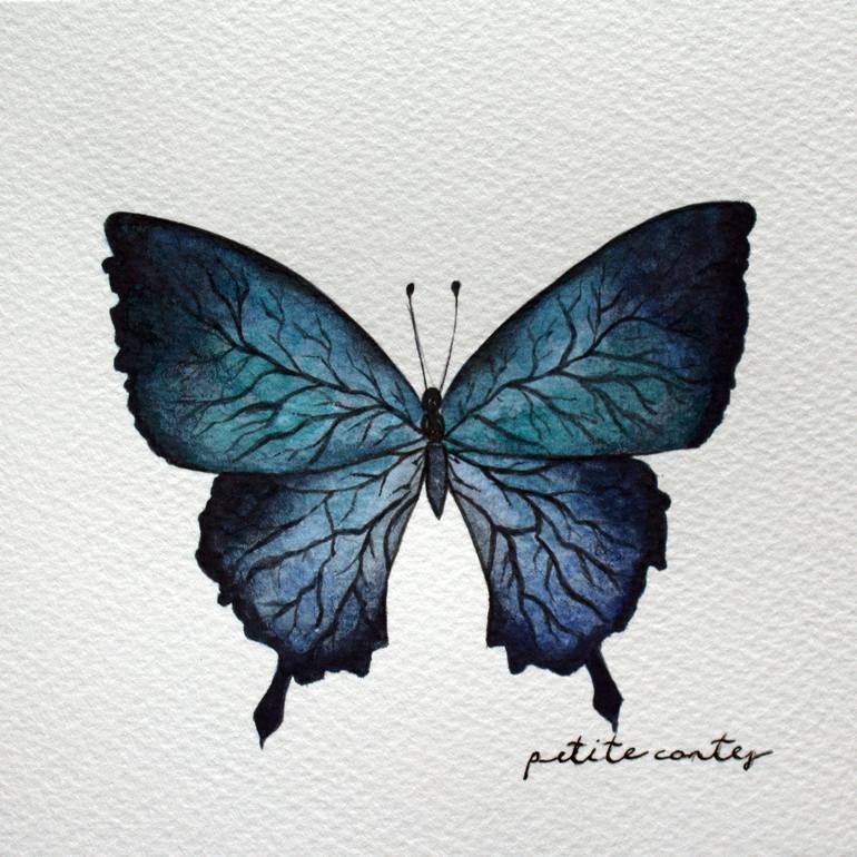 Blue Butterfly Painting By Alicia Dingwall Fordyce Saatchi Art