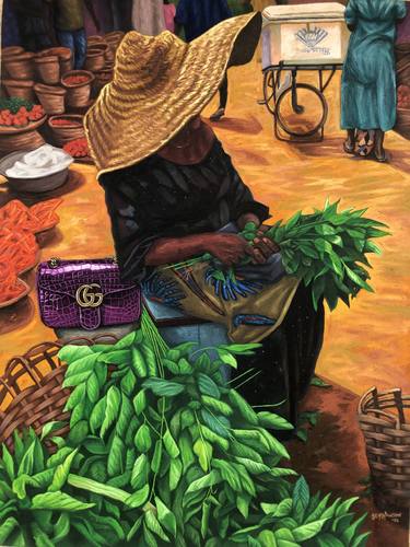 A Vegetable Seller and a Purple Bag thumb