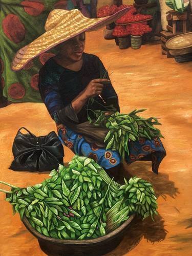 Vegetable Seller and a Black Bag thumb