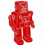 Big  red robot by michael emmerson