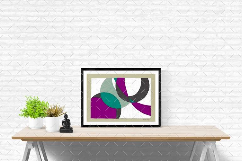 Original Abstract Expressionism Geometric Drawing by Andrea Onida