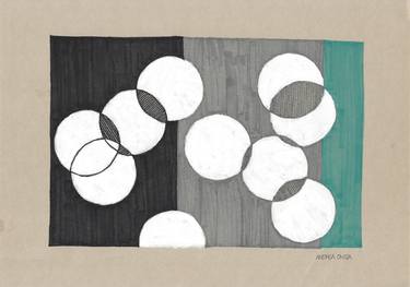 Print of Abstract Expressionism Geometric Drawings by Andrea Onida