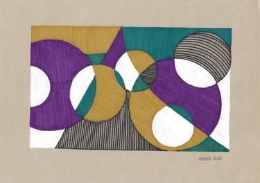 Print of Abstract Expressionism Geometric Drawings by Andrea Onida