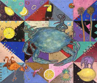 Original Geometric Still Life Painting by Tim Darnell