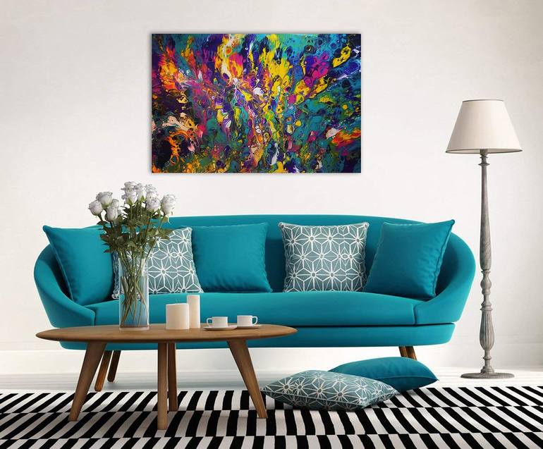 Original Abstract Expressionism Abstract Painting by Irmi Harlander