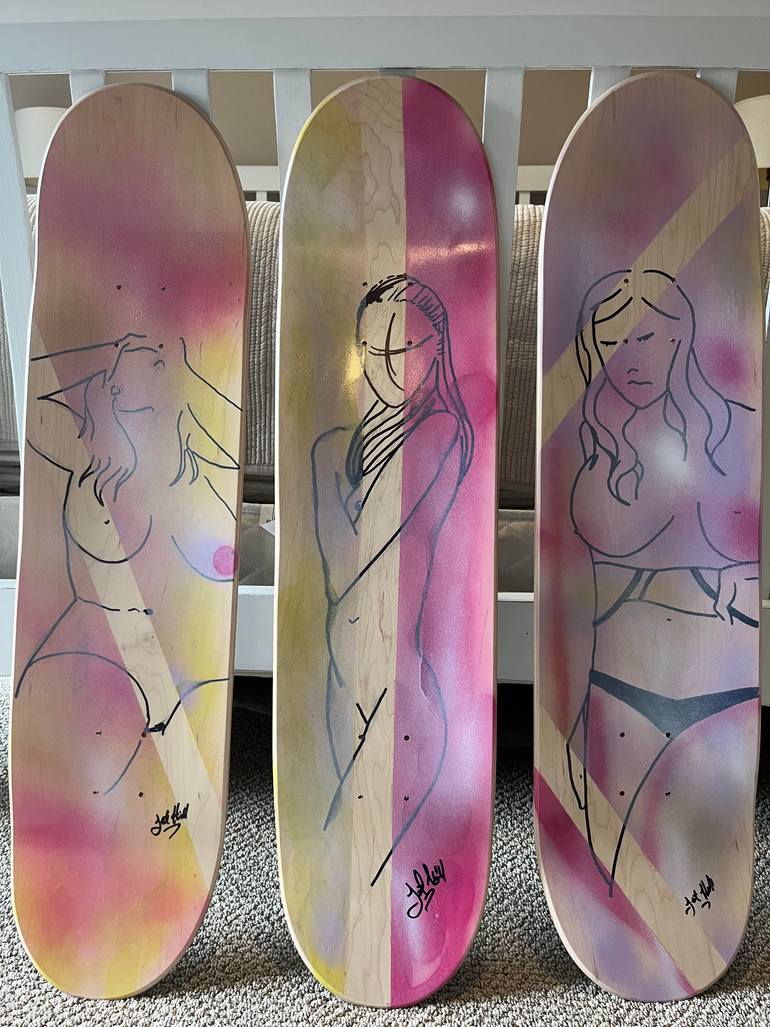 Original Pop Art Nude Painting by Jositn Hill