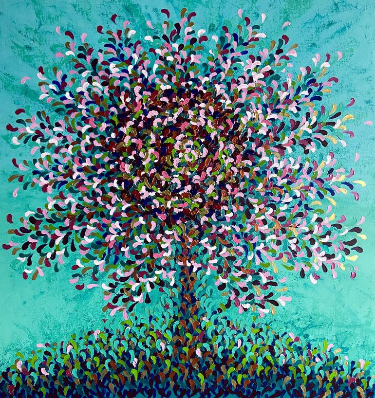 Print of Expressionism Nature Paintings by Sylvia Barrero