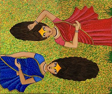 Print of Women Paintings by Arpa Mukhopadhyay