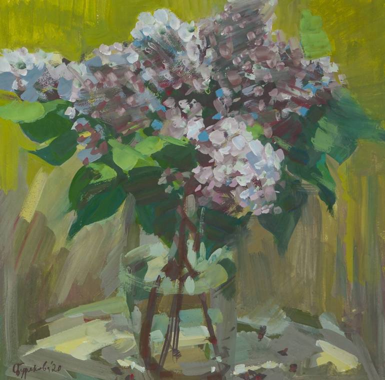 Fragrant lilac Painting by Oksana Buryakova | Saatchi Art