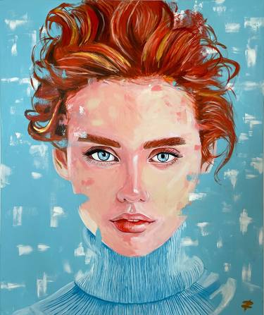 Original Figurative Women Paintings by Ruben Zarculea