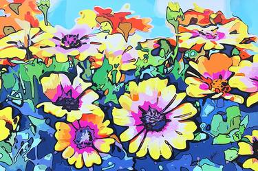 Original Abstract Expressionism Floral Paintings by John Jaster