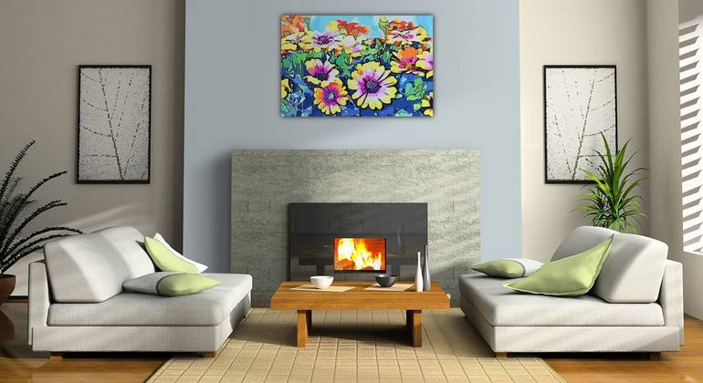 Original Abstract Expressionism Floral Painting by John Jaster