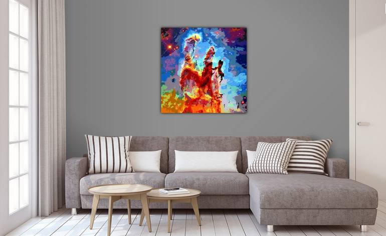 Original Expressionism Outer Space Painting by John Jaster