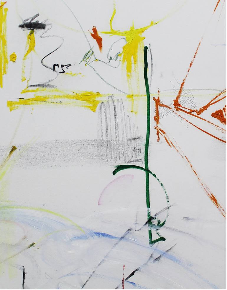 Original Abstract Expressionism Abstract Drawing by Leoni Kapeli