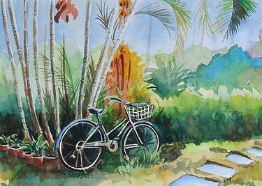 Print of Fine Art Bicycle Paintings by Anita Rajwade