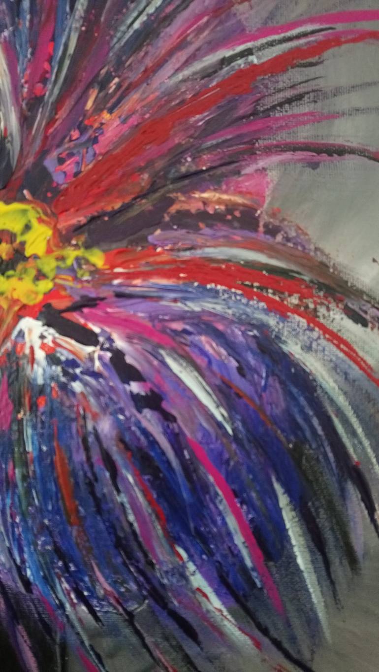 Original Abstract Floral Painting by Gloria Moore