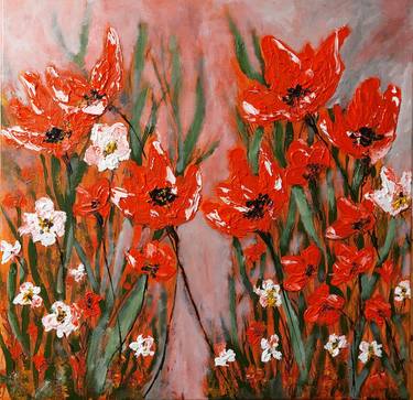 Original Abstract Floral Paintings by Gloria Moore