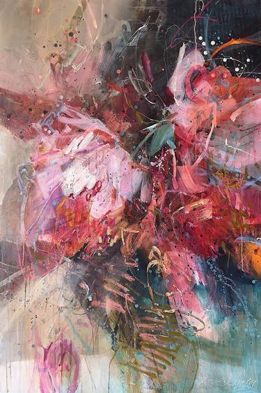 Original Abstract Floral Paintings by Anna Rolskaia