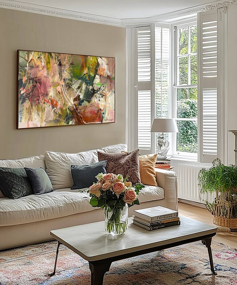 Original Abstract Expressionism Abstract Painting by Anna Rolskaia