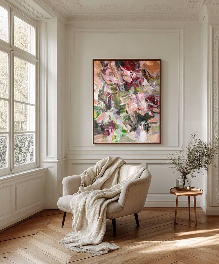 Original Abstract Botanic Painting by Anna Rolskaia