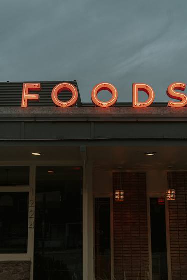 Neon "Foods" Sign - Kirsten Holliday Photography - Limited Edition of 5 thumb