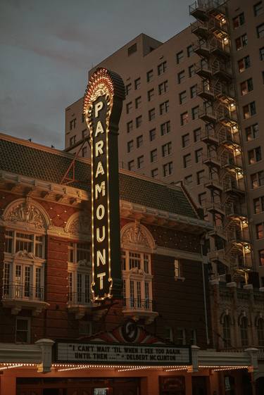 Paramount Theatre Austin Neon Sign - by Kirsten Holliday Photography - Limited Edition of 5 thumb