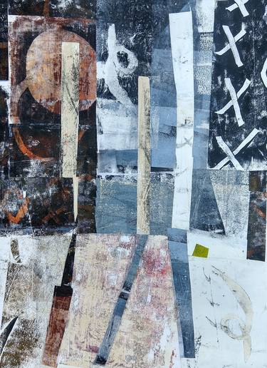 Original Abstract Collage by Karen Wharton