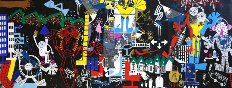 Original Pop Art Abstract Painting by Hyon Hartberger