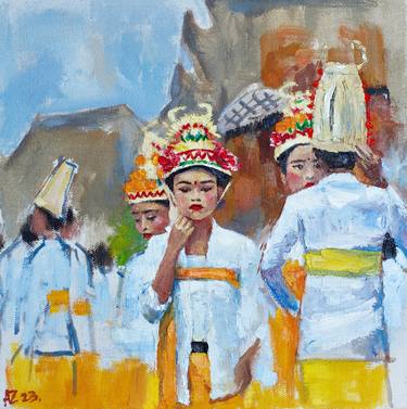 Original Impressionism People Paintings by Alexandra Zaika